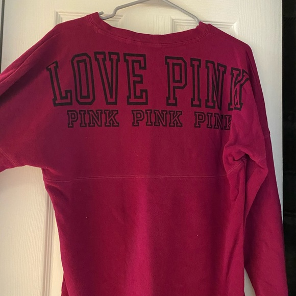Pink (vs) burgundy long sleeve sweatshirt - Picture 2 of 2